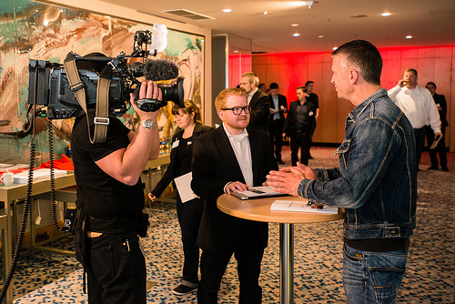 Thorben Fasching, BVDW, bei einem Interview über Future Trends auf der iico2014.
