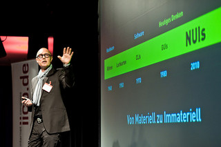 Professor Wolfgang Henseler, Sensory Mind, bei seinem Vortrag "Connected Globus".